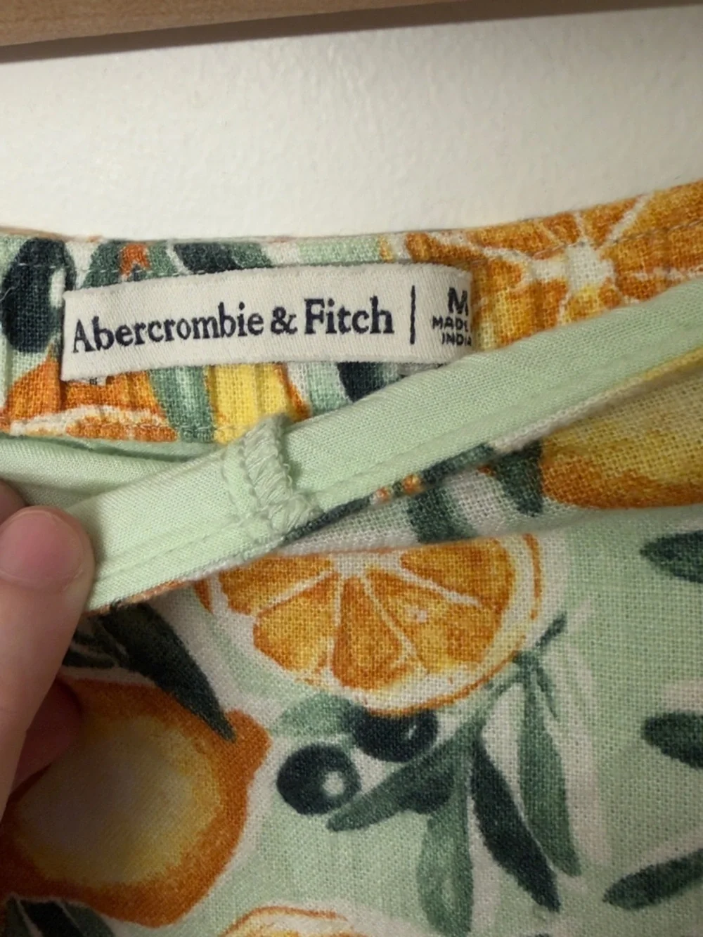 Abercrombie & Fitch Yellow Citrus Print Mini Skirt